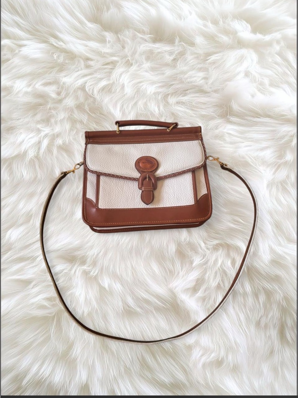 Vintage Dooney & Bourke All-Weather Leather Carrier Bag 🤍🤎